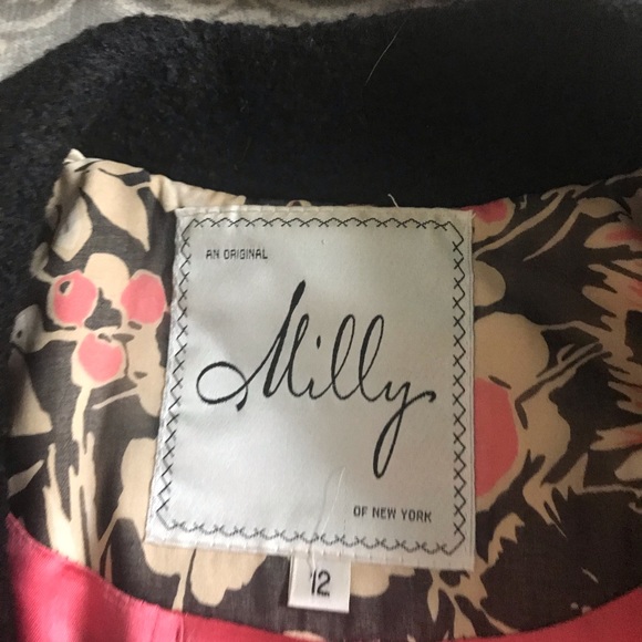 Black, wool, mid-length coat - Picture 5 of 6